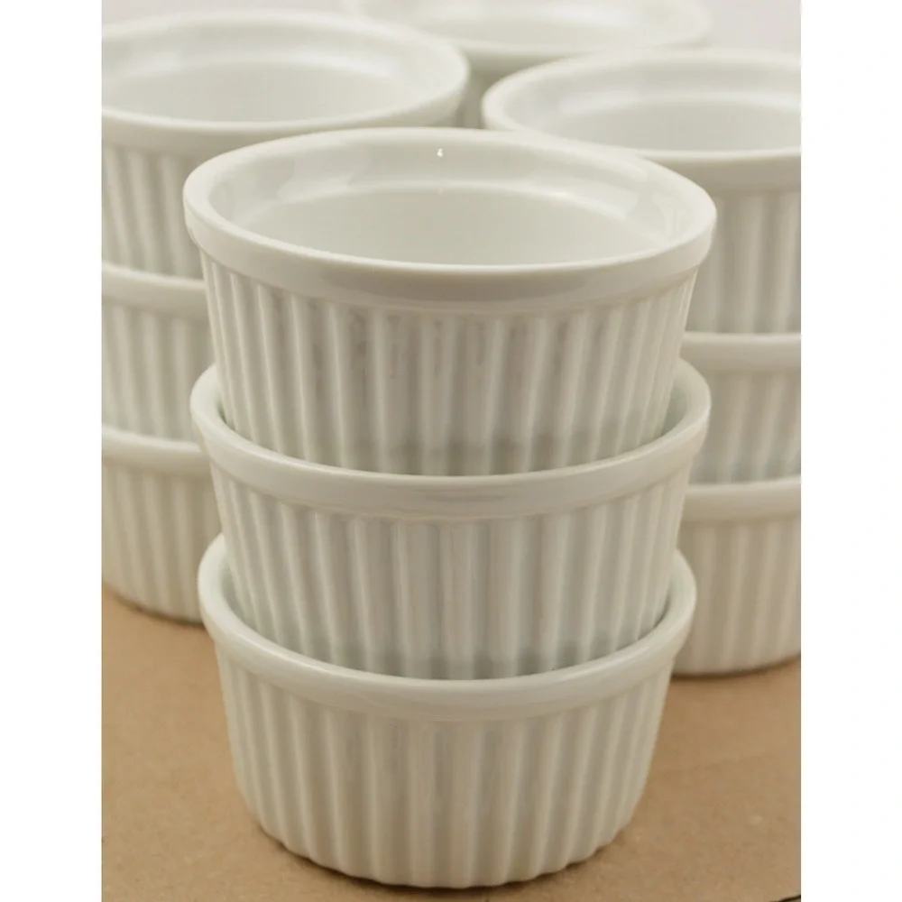 Sur La Table White Porcelain Ramekins Set of 12 2.75